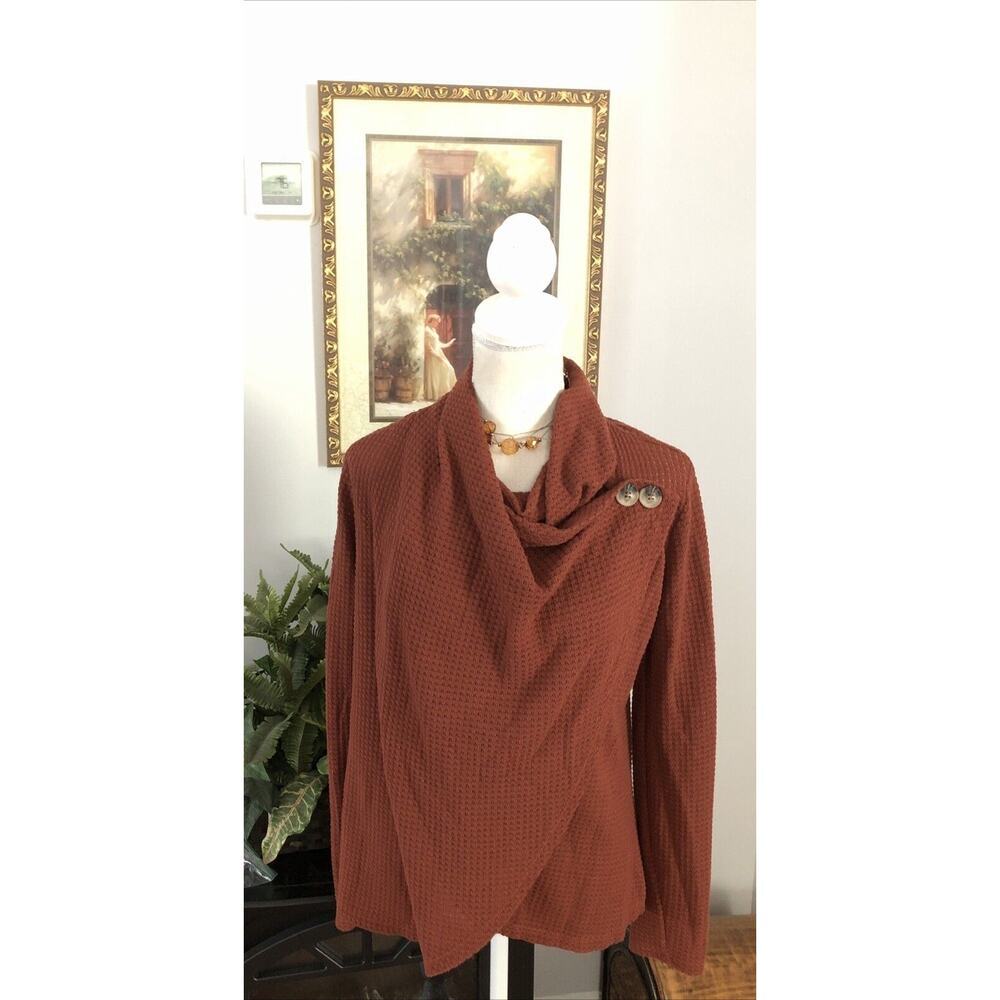 Maurice’s Small Knit Burnt Orange Sweater Long Sleeve Pullover Layered Crew Neck
